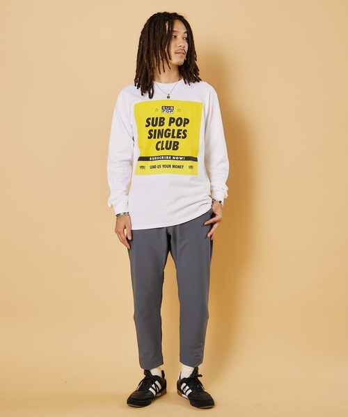 SUB POP（サブポップ）の「L/S PRINT TEE "SINGLES CLUB"/ ロングスリーブ プリント T "シングルズ クラブ”（Tシャツ/カットソー・メンズ・ブラック/ホワイト・MEDIUM/LARGE/X-LARGE）」の12枚目の写真