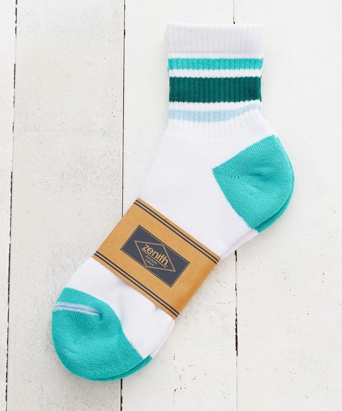 ZENITH（ゼニス）の「【EX】【ZENITH】NEW LINE CREW SOCKS（ソックス/靴下・メンズ・ブラック/ブラック系その他/チャコールグレー/ミント/ネイビー/レッド/ブルー系その他/オレンジ・FREE）」の4枚目の写真