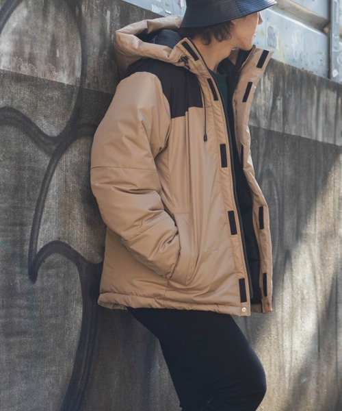 WEGO（ウィゴー）の「WEGO/パデッドマウンテンパーカー（ダウンジャケット/コート・メンズ・ホワイト/ブラック/ベージュ/レッド/パープル/ダークグリーン・MEDIUM/LARGE）」の4枚目の写真