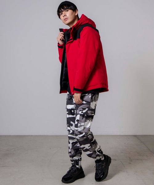 WEGO（ウィゴー）の「WEGO/パデッドマウンテンパーカー（ダウンジャケット/コート・メンズ・ホワイト/ブラック/ベージュ/レッド/パープル/ダークグリーン・MEDIUM/LARGE）」の20枚目の写真