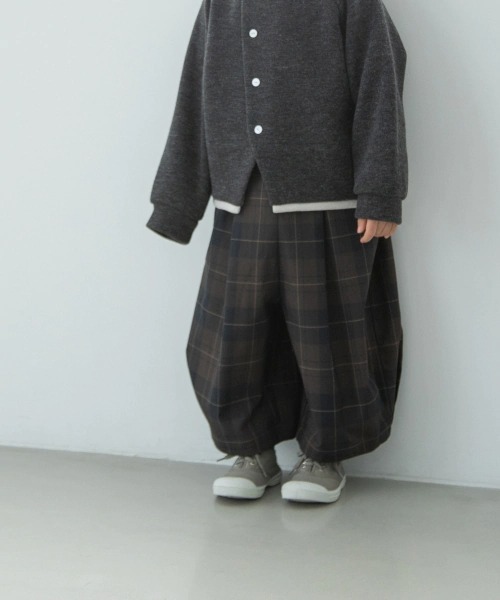 LOWRYS FARM（ローリーズファーム）の「ウールライクチェックパンツ　897918（その他パンツ・キッズ・ダークブラウン/アイボリー・MEDIUM/LARGE/X-LARGE）」の2枚目の写真