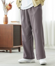 MONO-MART | TRストレッチ スーツ地 タックワイドパンツ(その他パンツ)