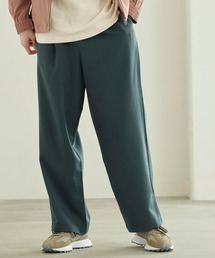 TRストレッチ スーツ地 タックワイドパンツ