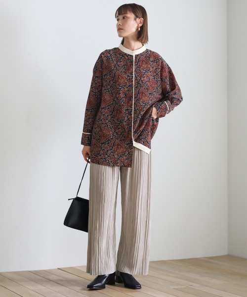 select MOCA(セレクトモカ)の「2021 SS シャイニープリーツサテンパンツ(その他パンツ・レディース・ブラック/カーキ/グレイッシュベージュ・FREE)」の5枚目の写真