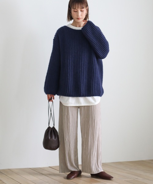 select MOCA(セレクトモカ)の「2021 SS シャイニープリーツサテンパンツ(その他パンツ・レディース・ブラック/カーキ/グレイッシュベージュ・FREE)」の17枚目の写真