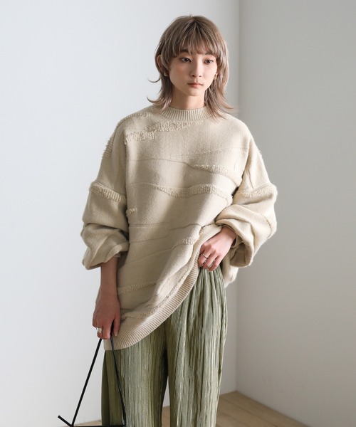 select MOCA(セレクトモカ)の「2021 SS シャイニープリーツサテンパンツ(その他パンツ・レディース・ブラック/カーキ/グレイッシュベージュ・FREE)」の12枚目の写真