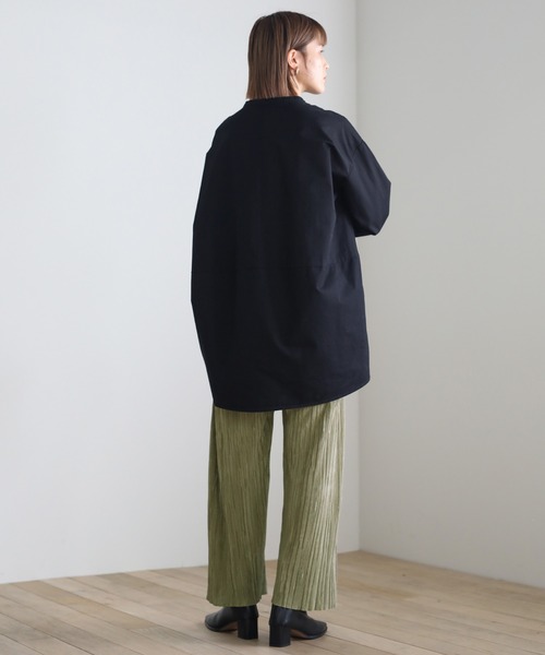 select MOCA(セレクトモカ)の「2021 SS シャイニープリーツサテンパンツ(その他パンツ・レディース・ブラック/カーキ/グレイッシュベージュ・FREE)」の9枚目の写真