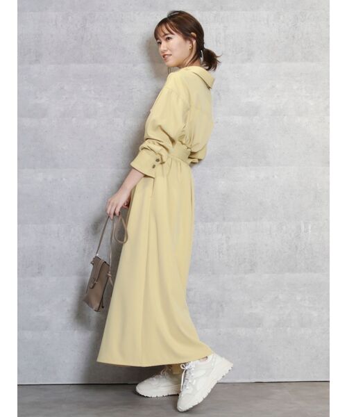 dazzlin（ダズリン）の「ステッチアートシャツワンピース（ワンピース・レディース・イエロー/インディゴブルー/アイボリー・FREE）」の12枚目の写真