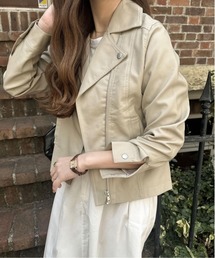 セール】ライダースジャケット（ホワイト/白色系・シングル