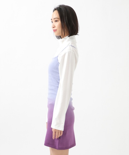 UNALLOYED（アナロイド）の「UNALLOYED／グラデニットキャミワンピース　2935338（ワンピース・レディース・パープル/イエロー・FREE）」の9枚目の写真