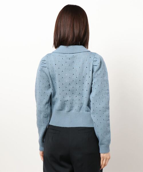 ems excite（エムズエキサイト）の「襟付パール釦ニット（ニット