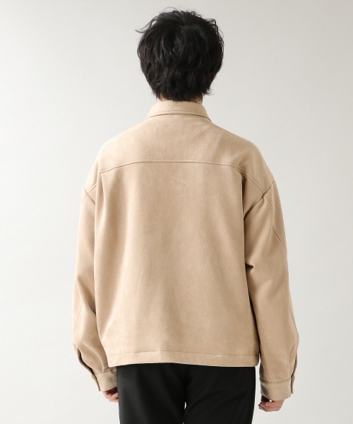 RAGEBLUE（レイジブルー）の「カットスウェード/ストレッチビッグブルゾン/928238（ブルゾン・メンズ・オフホワイト/ベージュ/グリーン系その他・MEDIUM/LARGE）」の5枚目の写真