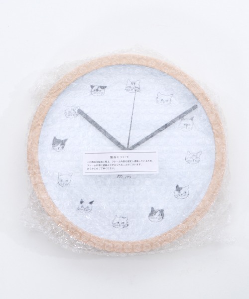 松尾ミユキ（マツオミユキ）の「キャットフェイス壁掛け時計（掛け時計・レディース・グレー/ホワイト/ベージュ・MEDIUM）」の22枚目の写真