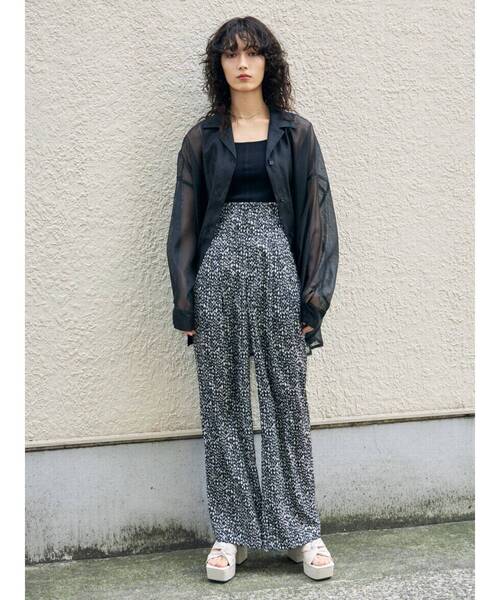 EMODA（エモダ）の「ハイウエストワイドパンツ（その他パンツ・レディース・グレー/ブラック/ピンク/その他・SMALL/MEDIUM）」の11枚目の写真