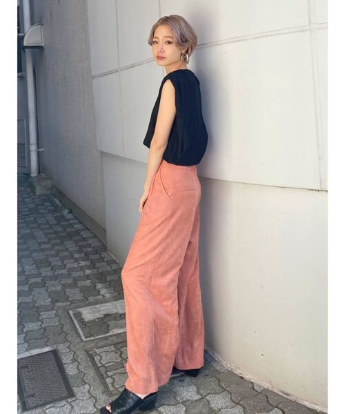 EMODA（エモダ）の「ハイウエストワイドパンツ（その他パンツ・レディース・グレー/ブラック/ピンク/その他・SMALL/MEDIUM）」の16枚目の写真