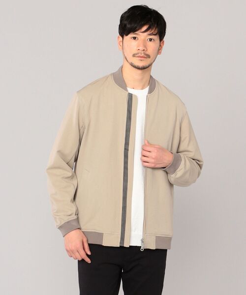 SHIPS（シップス）の「SHIPS: ハイカウント ストレッチ 2WAY ブルゾン（ブルゾン・メンズ・ベージュ/グレー/コバルトブルー・X-LARGE/MEDIUM/LARGE/SMALL）」の2枚目の写真