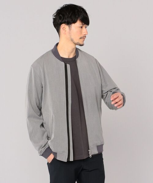 SHIPS（シップス）の「SHIPS: ハイカウント ストレッチ 2WAY ブルゾン（ブルゾン・メンズ・ベージュ/グレー/コバルトブルー・X-LARGE/MEDIUM/LARGE/SMALL）」の4枚目の写真