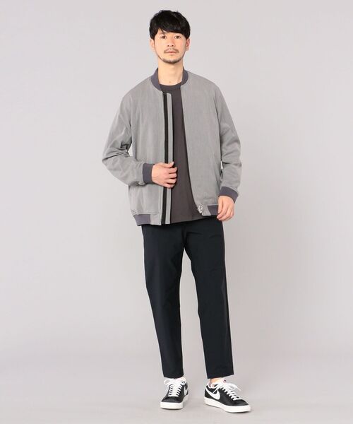 SHIPS（シップス）の「SHIPS: ハイカウント ストレッチ 2WAY ブルゾン（ブルゾン・メンズ・ベージュ/グレー/コバルトブルー・X-LARGE/MEDIUM/LARGE/SMALL）」の8枚目の写真