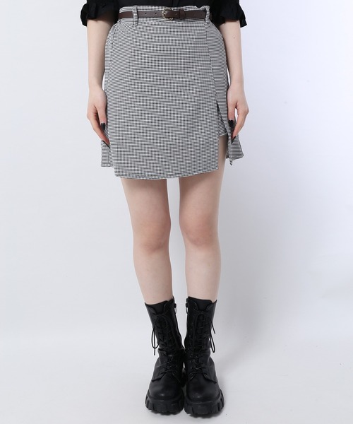 WC(ダブル シー)の「ミニギンガムスリットスカパン(スカート・レディース・ブラック/ブラウン/ライトパープル・FREE)」の10枚目の写真