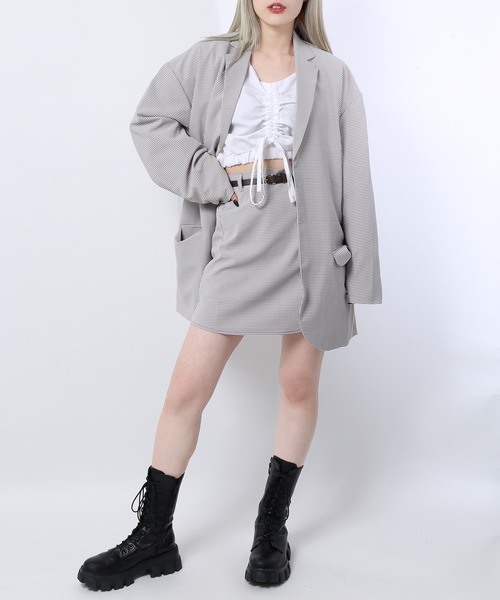 WC(ダブル シー)の「ミニギンガムスリットスカパン(スカート・レディース・ブラック/ブラウン/ライトパープル・FREE)」の7枚目の写真