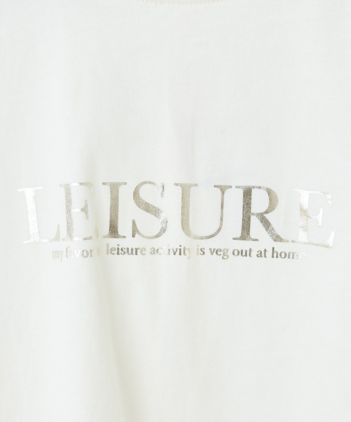 natural couture(ナチュラルクチュール)の「大人ロゴ6分袖T(Tシャツ/カットソー・レディース・オフホワイト/カーキ/サックスブルー/スミクロ・FREE)」の9枚目の写真