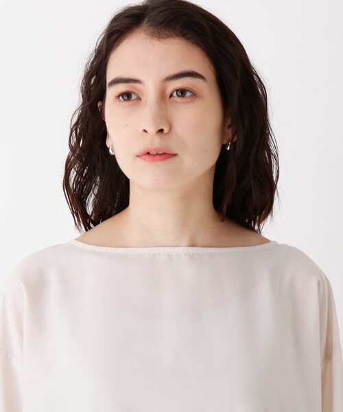 OPAQUE.CLIP（オペークドットクリップ）の「◆リネンライクシアー バックボタンブラウス【WEB限定サイズ】（シャツ/ブラウス・レディース・ブラック/ダークオレンジ/オフホワイト/サンドベージュ/オリーブ・40/42/34/36/38）」の20枚目の写真