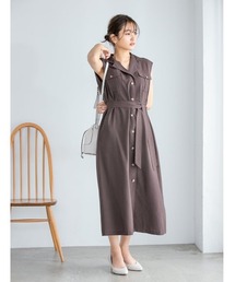 ミリタリーシャツワンピース