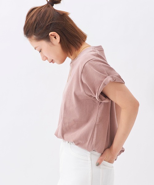 plage(プラージュ)の「Nuance Tシャツ◆(Tシャツ/カットソー・レディース・パープル/グリーン/ホワイト/グレー/ベージュ/ピンク・FREE)」の9枚目の写真