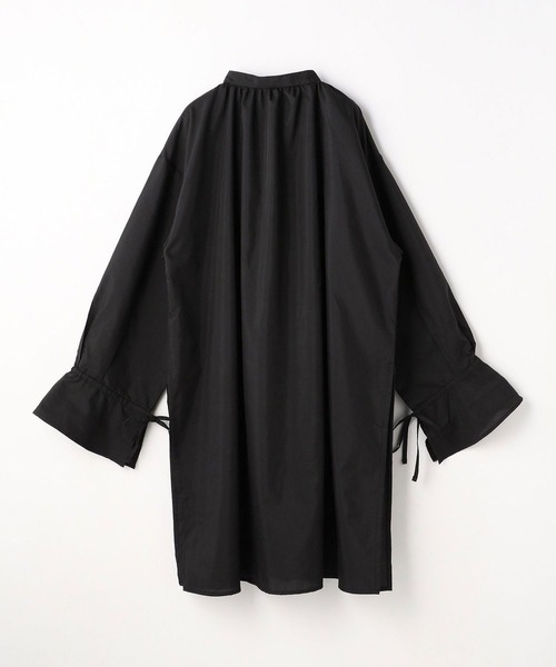 179/WG（イチナナキュウダブルジー）の「キャンディスリーブチュニックシャツ（シャツワンピース・レディース・ブラック/カーキ/オフホワイト・MEDIUM）」の7枚目の写真