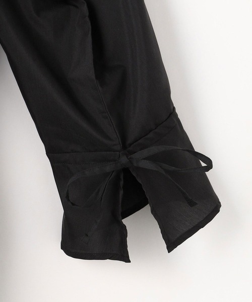 179/WG（イチナナキュウダブルジー）の「キャンディスリーブチュニックシャツ（シャツワンピース・レディース・ブラック/カーキ/オフホワイト・MEDIUM）」の9枚目の写真