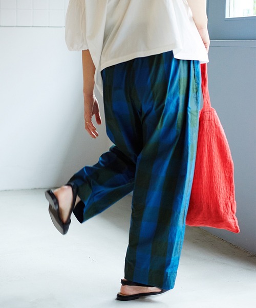 bulle de savon（ビュルデサボン）の「over dye pajama パンツ