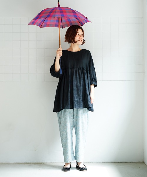 bulle de savon（ビュルデサボン）の「over dye pajama パンツ（その他パンツ・レディース・ネイビー/カーキ/サックスブルー/ピンク・FREE）」の15枚目の写真