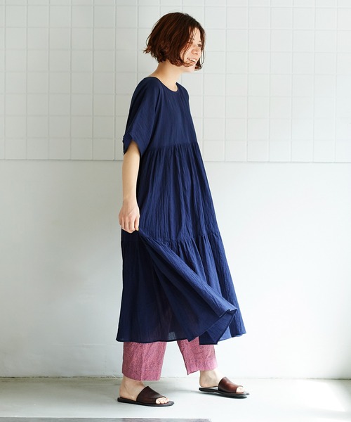 bulle de savon（ビュルデサボン）の「over dye pajama パンツ