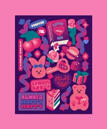 WIGGLE WIGGLE／リムーバブルステッカー Pink Holic 2951368