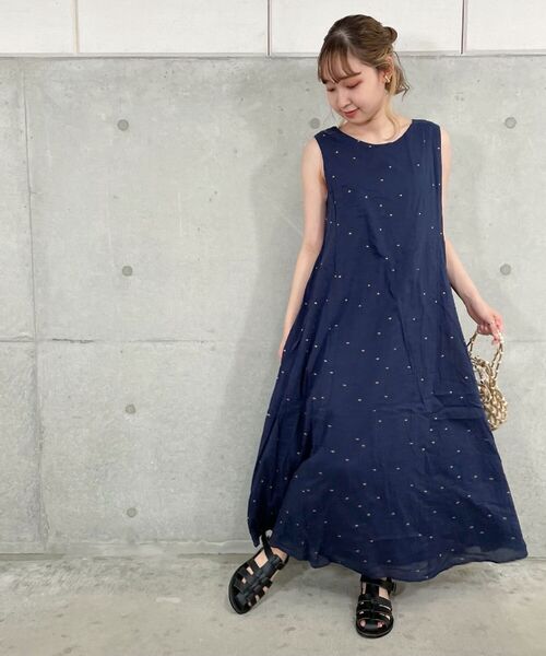 【eri様 2点】didizizi ワンピース/Dot＆Stripesワンピース セール】両前ドット刺繍ワンピース（ワンピース）｜fredy repit