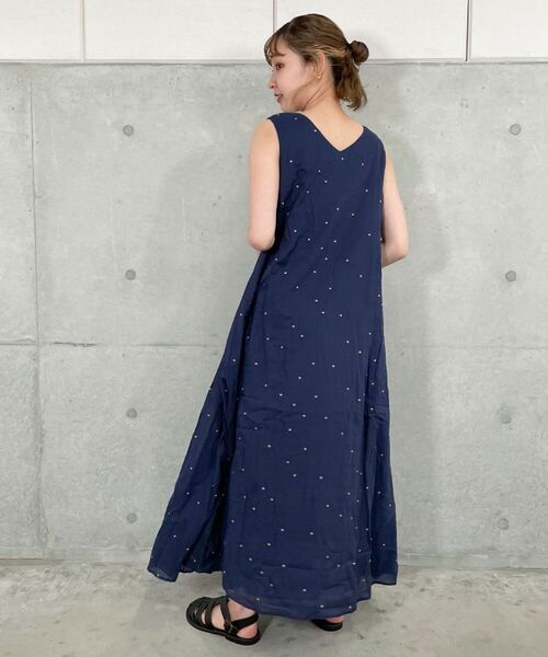 上品♡【HERMES】刺繍ポケット フレアドレス ワンピース バック刺繍フレアドレス｜パーティードレス・結婚式ワンピース