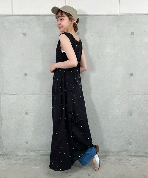 fredy repit（フレディレピ）の「両前ドット刺繍ワンピース（ワンピース・レディース・ブルー系その他7/ブラック系その他3・38）」の10枚目の写真