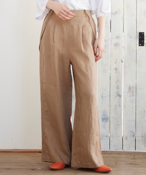 MATCH&more（マッチアンドモア）の「３ＷＡＹタックストレートパンツ（その他パンツ・レディース・チャコールグレー/ベージュ/ブラウン・FREE）」の16枚目の写真