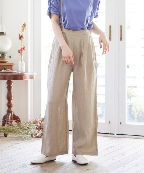 MATCH&more（マッチアンドモア）の「３ＷＡＹタックストレートパンツ（その他パンツ・レディース・チャコールグレー/ベージュ/ブラウン・FREE）」の22枚目の写真