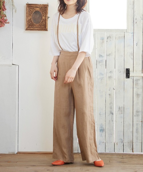 MATCH&more（マッチアンドモア）の「３ＷＡＹタックストレートパンツ（その他パンツ・レディース・チャコールグレー/ベージュ/ブラウン・FREE）」の7枚目の写真