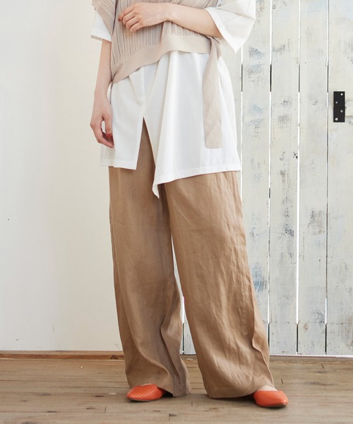 MATCH&more（マッチアンドモア）の「３ＷＡＹタックストレートパンツ（その他パンツ・レディース・チャコールグレー/ベージュ/ブラウン・FREE）」の21枚目の写真