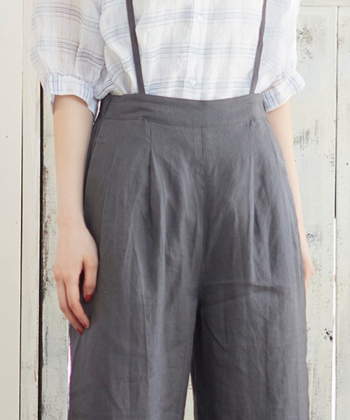 MATCH&more（マッチアンドモア）の「３ＷＡＹタックストレートパンツ（その他パンツ・レディース・チャコールグレー/ベージュ/ブラウン・FREE）」の8枚目の写真