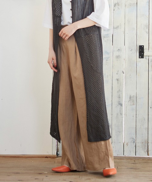 MATCH&more（マッチアンドモア）の「３ＷＡＹタックストレートパンツ（その他パンツ・レディース・チャコールグレー/ベージュ/ブラウン・FREE）」の14枚目の写真