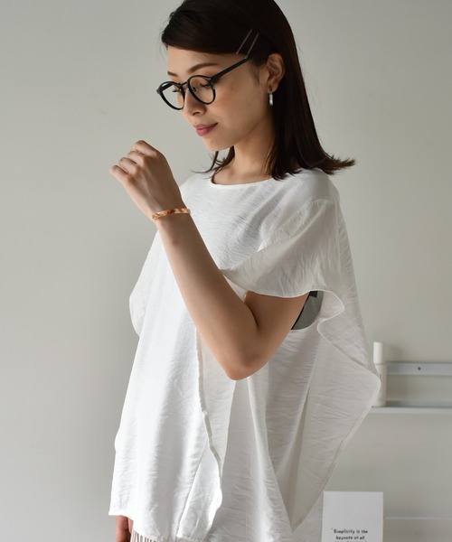 Cheri（シェリ）の「ラッフルブラウス（シャツ/ブラウス・レディース・ホワイト/ブラック/ブルー/ピンク・FREE）」の8枚目の写真