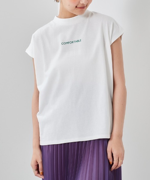 cepo（セポ）の「ロゴフレンチスリーブＴｅｅ（Tシャツ/カットソー・レディース・オフホワイト/キャメル/ブラック/グレー・M）」の7枚目の写真