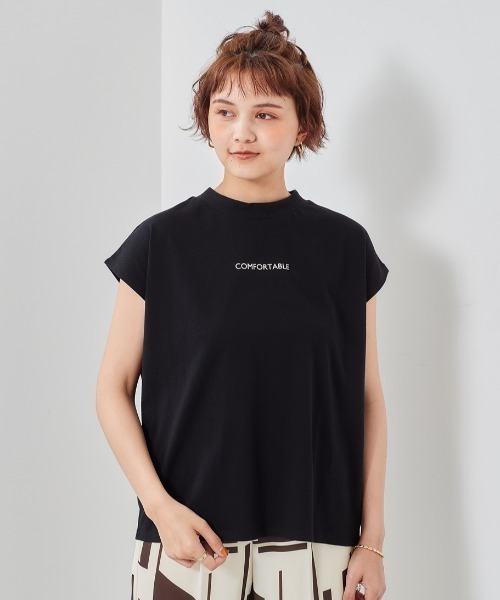 cepo（セポ）の「ロゴフレンチスリーブＴｅｅ（Tシャツ/カットソー・レディース・オフホワイト/キャメル/ブラック/グレー・M）」の14枚目の写真