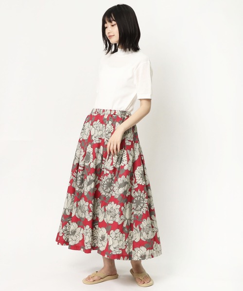 D*g*y（ディージーワイ）の「∴【 D*g*y / ディージーワイ 】大花柄 ボタニカル レトロ ロングスカート D5853（スカート・レディース・グレー/ブルー/レッド・M）」の7枚目の写真