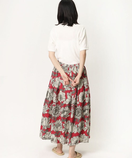 D*g*y（ディージーワイ）の「∴【 D*g*y / ディージーワイ 】大花柄 ボタニカル レトロ ロングスカート D5853（スカート・レディース・グレー/ブルー/レッド・M）」の8枚目の写真