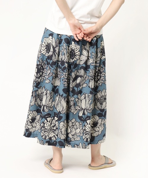D*g*y（ディージーワイ）の「∴【 D*g*y / ディージーワイ 】大花柄 ボタニカル レトロ ロングスカート D5853（スカート・レディース・グレー/ブルー/レッド・M）」の15枚目の写真