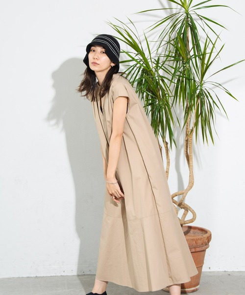 Auntie Rosa Holiday（アンティローザホリデー）の「タイプライター切替フレアワンピース（ワンピース・レディース・ブラック/ベージュ/オレンジ・FREE）」の22枚目の写真